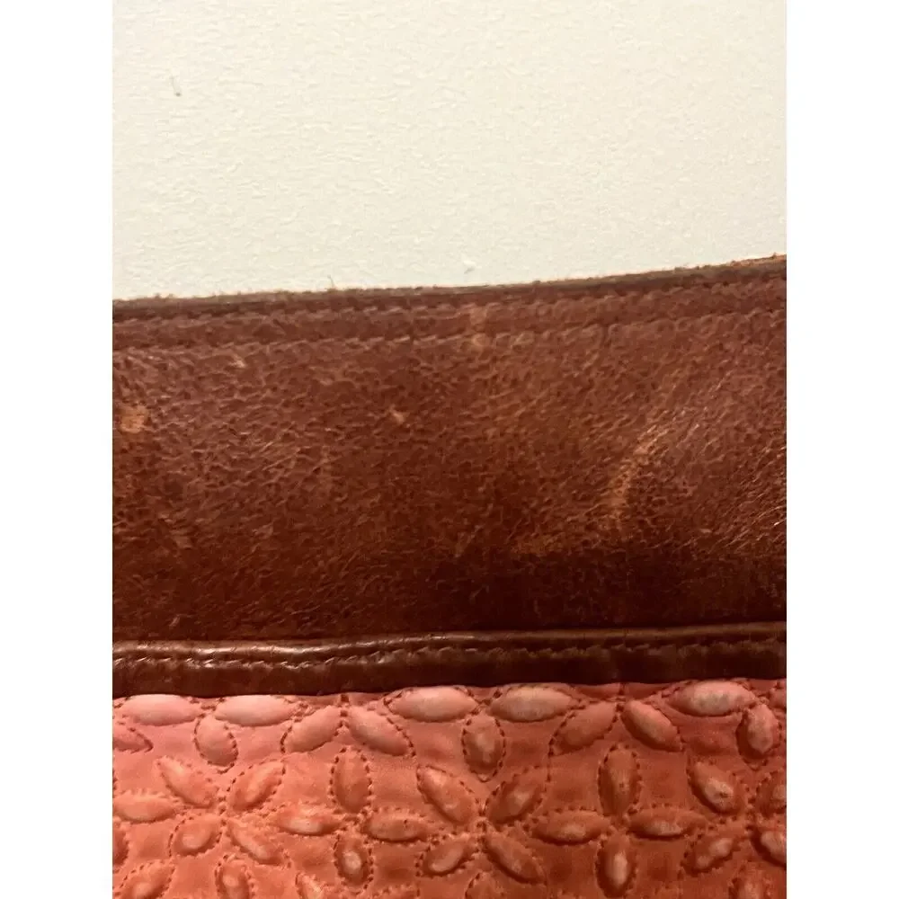 Anabaglish Floral Quilted Crossbody Bag Shoulder Handbag Zip Top Rust Sundance - Picture 9 of 14